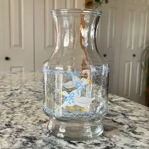 Vintage Anchor Hocking Country Goose Carafe Pitcher Jug